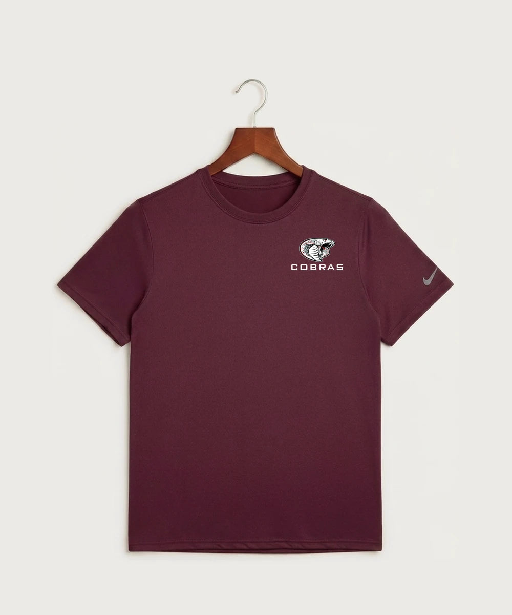 Triton High School Volleyball (Girls) - Deep Maroon Nike Swoosh Sleeve rLegend Tee NKDX8730