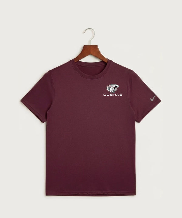 Triton High School Volleyball (Girls) - Deep Maroon Nike Swoosh Sleeve rLegend Tee NKDX8730