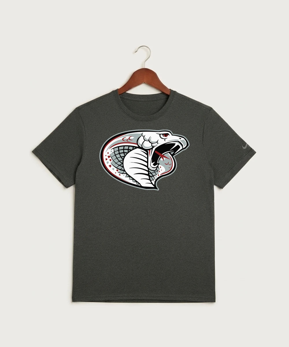 Triton High School Volleyball (Girls) - Dark Smoke Heather Nike Swoosh Sleeve rLegend Tee NKDX8730