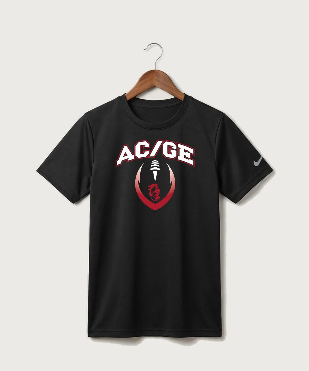 Alden-Conger-Glenville Emmons High School Football (Boys) - Black Nike Youth Swoosh Sleeve rLegend Tee NKDX8787