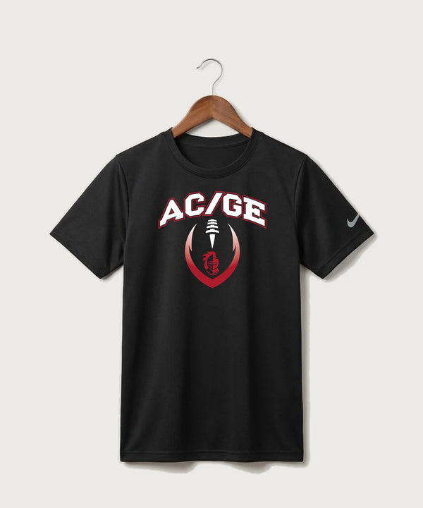 Alden-Conger-Glenville Emmons High School Football (Boys) - Black Nike Youth Swoosh Sleeve rLegend Tee NKDX8787