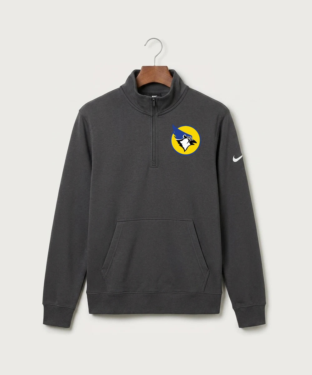 Waseca High School Football (Boys) - Anthracite Nike Club Fleece Sleeve Swoosh 1/2-Zip NKDX6718