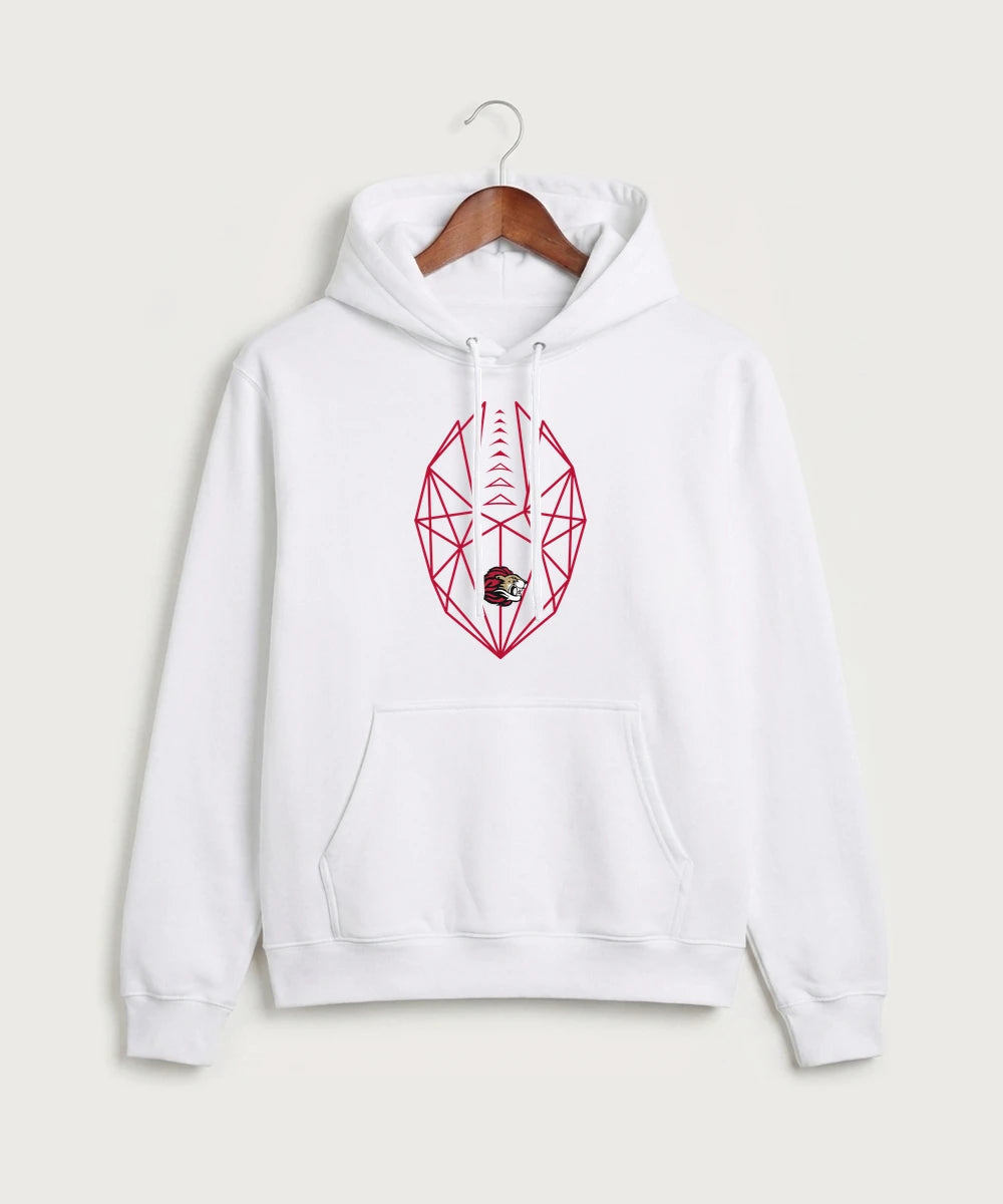 Spring Grove High School Football (Boys) - White Port & Co Core Fleece Pullover Hooded Sweatshirt. PC78H