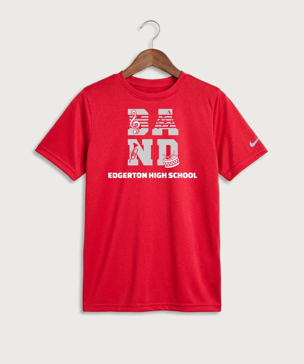 Edgerton High School Band Team Store - University Red Nike Youth Swoosh Sleeve rLegend Tee NKDX8787