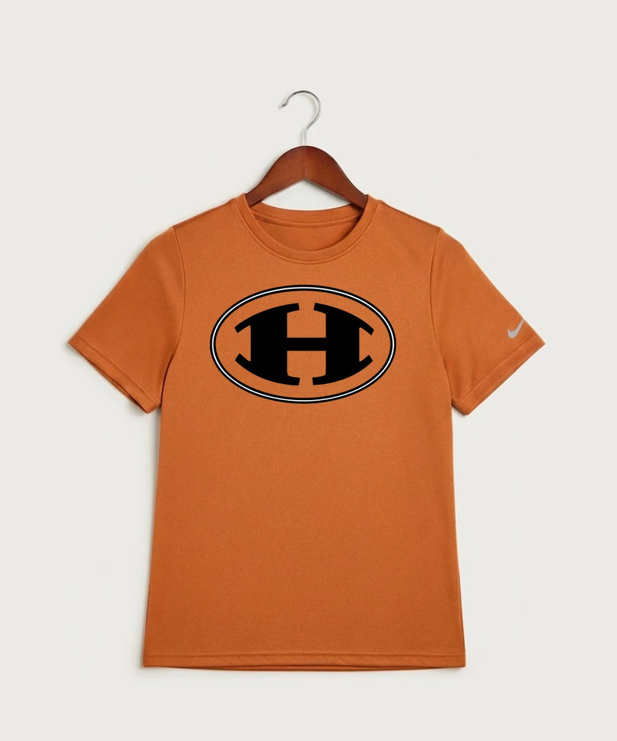 Hutchinson High School Football (Boys) - Desert Orange Nike Youth Swoosh Sleeve rLegend Tee NKDX8787
