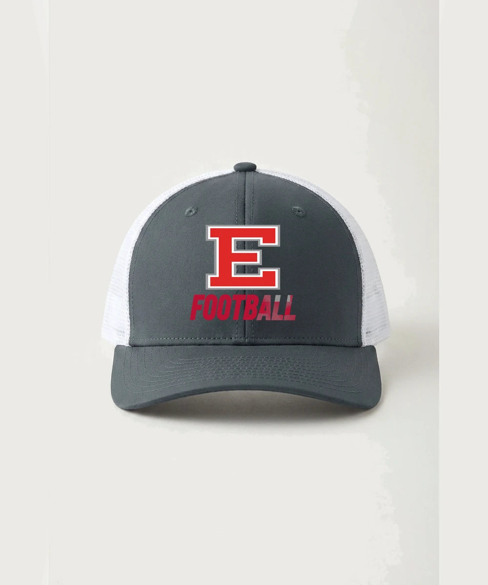 Duluth East High School Football (Boys) - Iron Grey/ White Sport-Tek Club Trucker Cap STC46