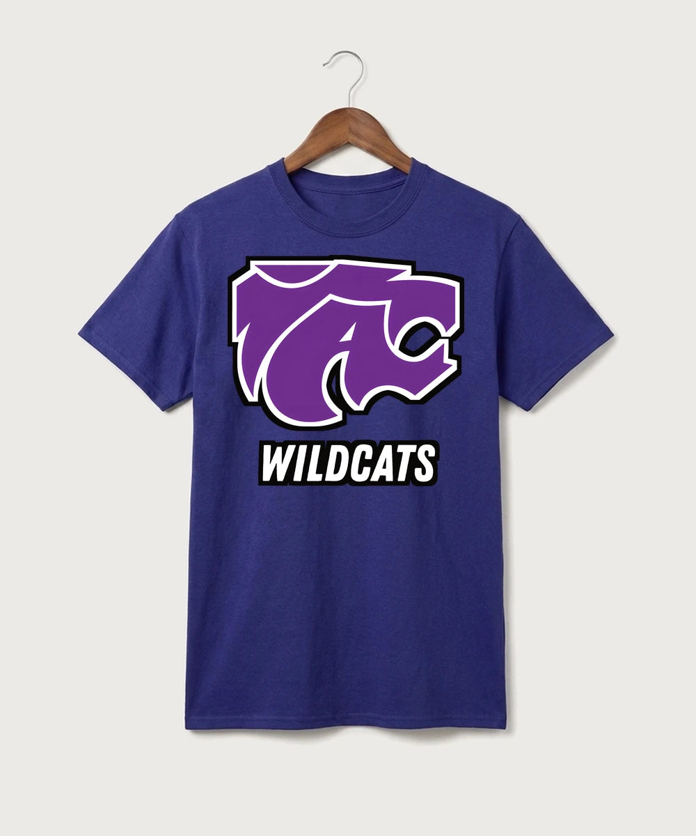 Axtell High School Basketball (Girls) Team Store - Purple Port & Co Core Cotton Tee. PC54