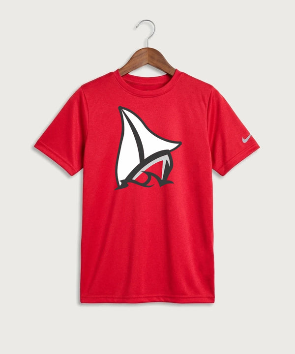 Detroit Lakes Community High School Football (Boys) - University Red Nike Youth Swoosh Sleeve rLegend Tee NKDX8787