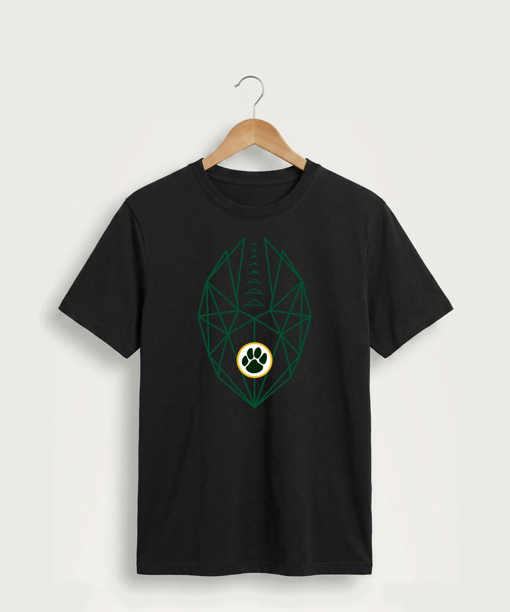Ashwaubenon High School Football (Boys) (Sandbox) - Jet Black Port & Co Core Cotton Tee. PC54