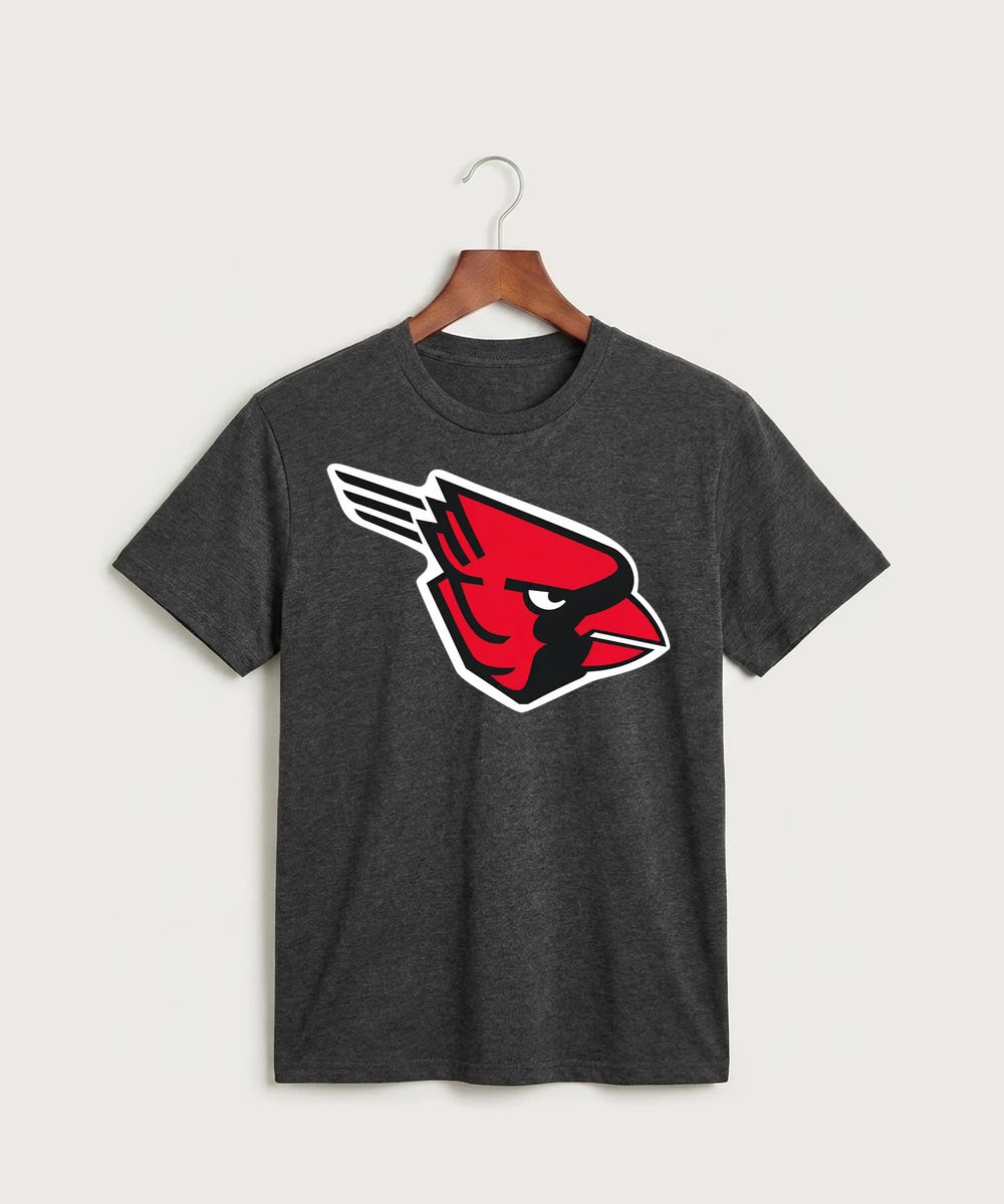 GF E2E Test 02 Track and Field - Black Heather Port & Co Core Cotton Tee. PC54