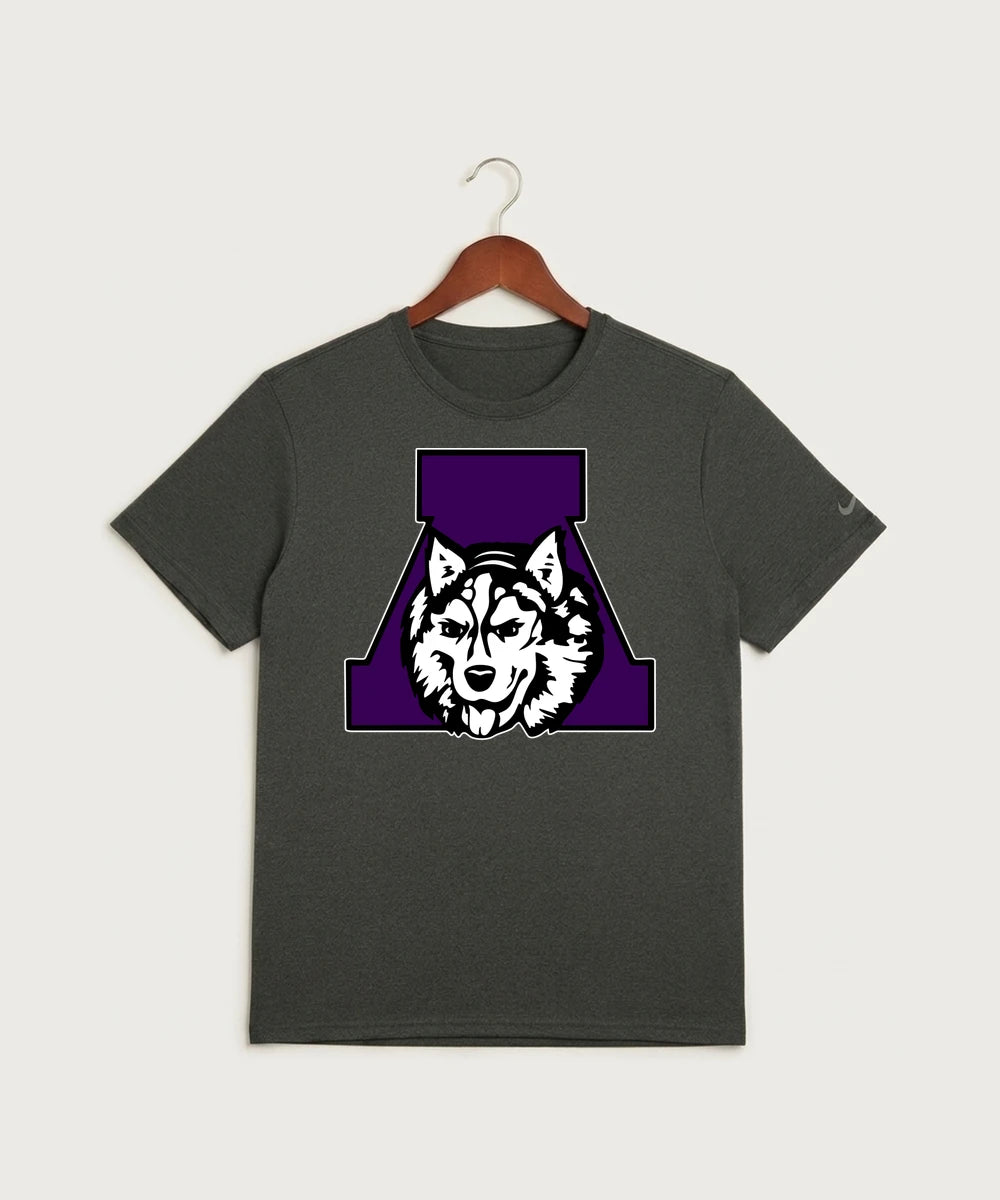 Albany High School Tennis (Boys) - Dark Smoke Heather Nike Swoosh Sleeve rLegend Tee NKDX8730
