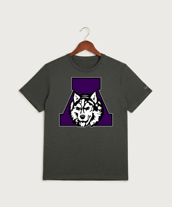 Albany High School Tennis (Boys) - Dark Smoke Heather Nike Swoosh Sleeve rLegend Tee NKDX8730
