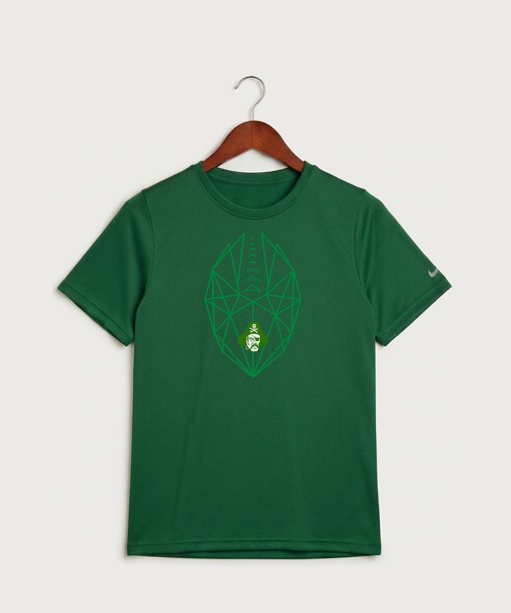 Verndale High School Football (Boys) - Gorge Green Nike Youth Swoosh Sleeve rLegend Tee NKDX8787
