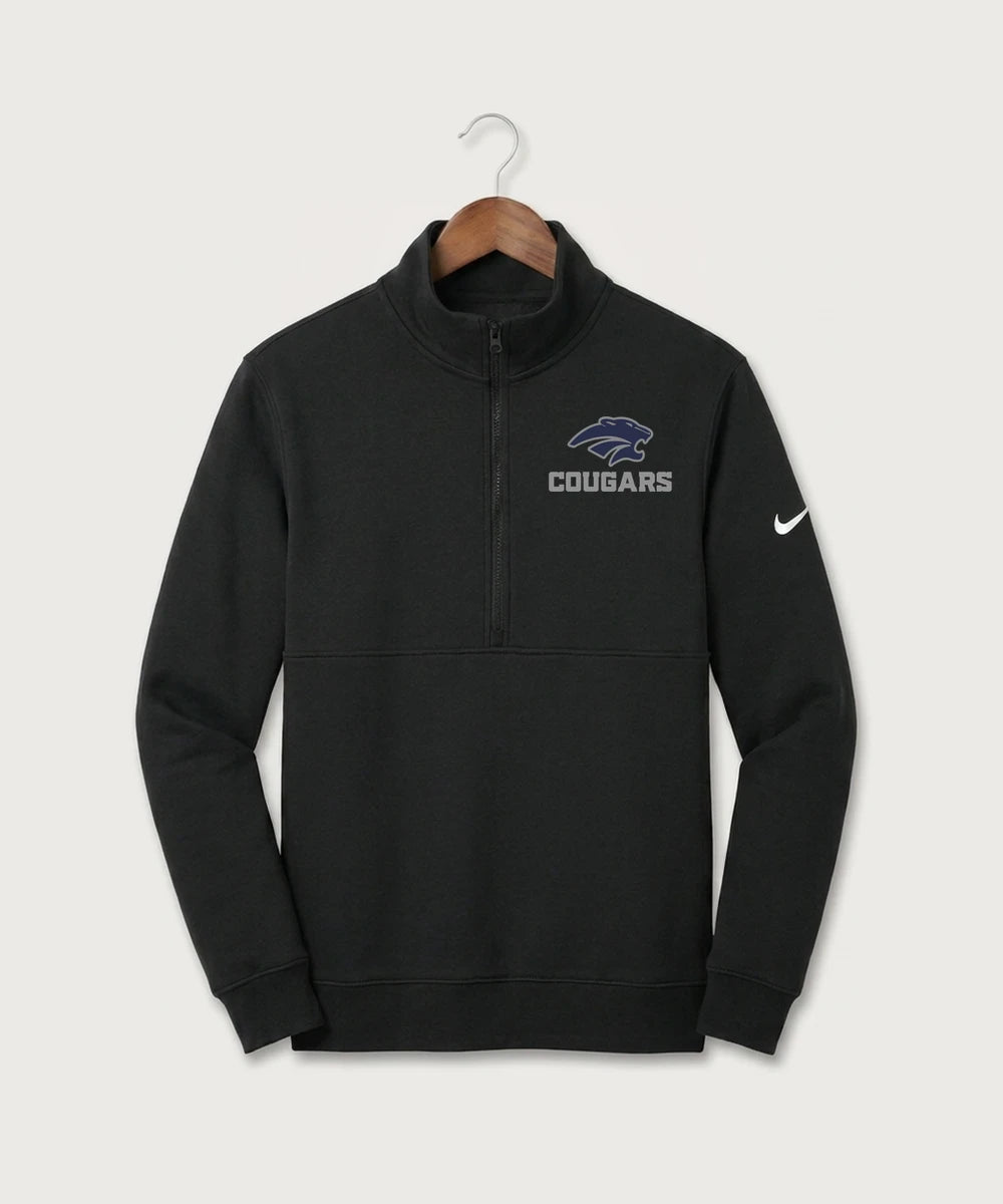 Zumbrota Mazeppa High School Volleyball (Girls) - Black Nike Club Fleece Sleeve Swoosh 1/2-Zip NKDX6718