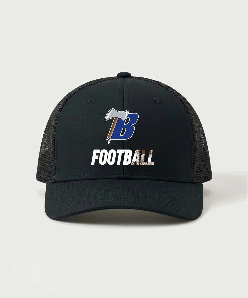 Bemidji High School Football (Boys) - Black/ Black Sport-Tek Club Trucker Cap STC46