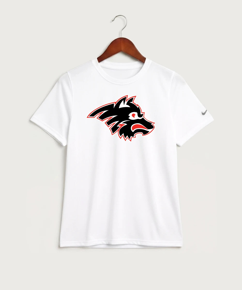 Milaca High School Football (Boys) - White Nike Youth Swoosh Sleeve rLegend Tee NKDX8787