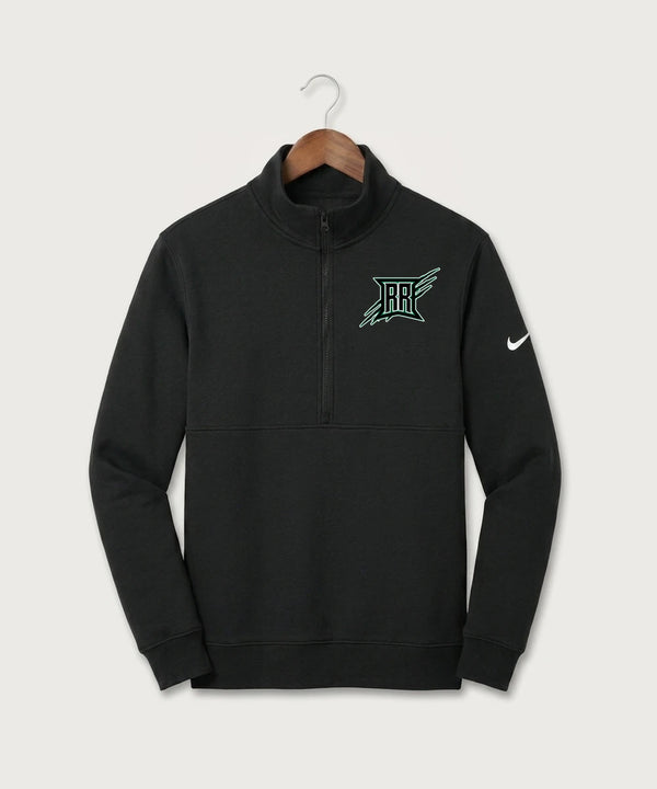Rock Ridge High School Football (Boys) - Black Nike Club Fleece Sleeve Swoosh 1/2-Zip NKDX6718