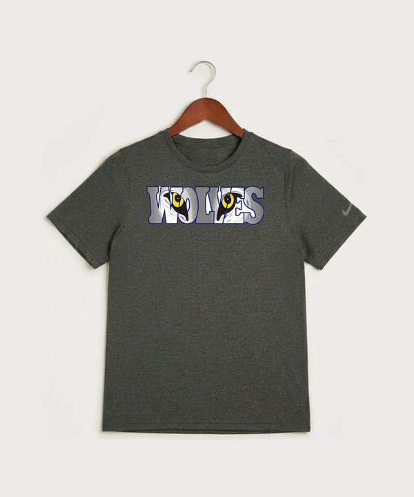 Walker Hackensack Akeley Volleyball (Girls) - Dark Smoke Heather Nike Youth Swoosh Sleeve rLegend Tee NKDX8787