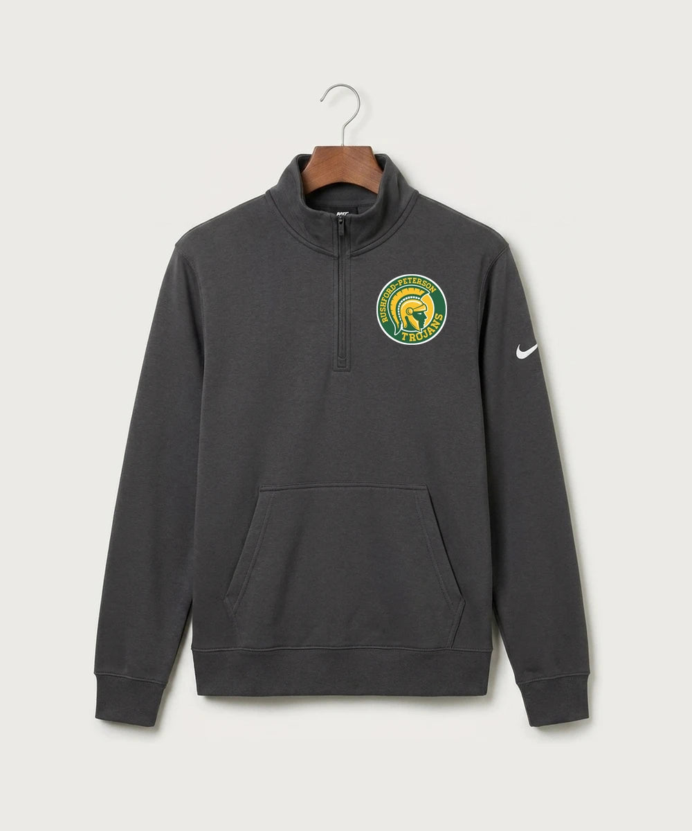 Rushford Peterson High School Football (Boys) - Anthracite Nike Club Fleece Sleeve Swoosh 1/2-Zip NKDX6718
