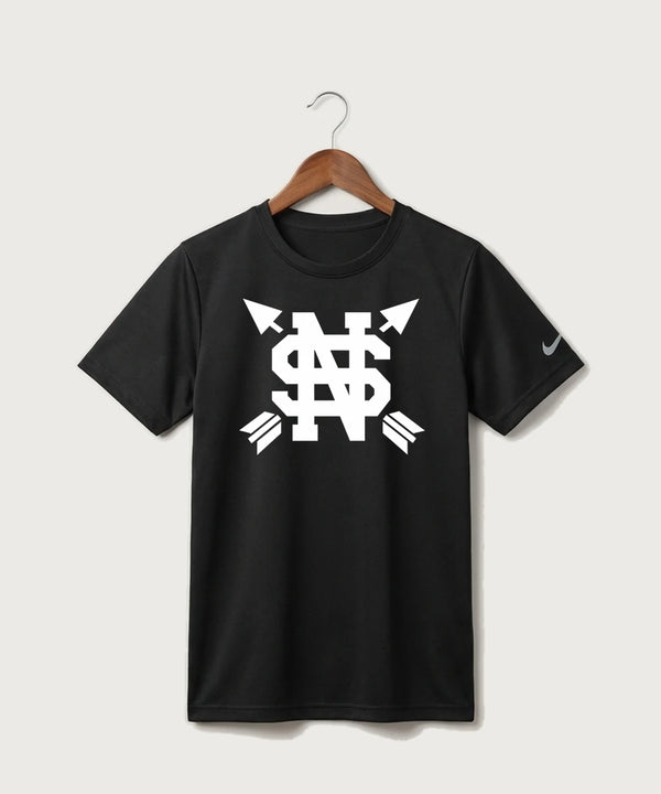 GF E2E Test 06 Girls Golf - Black Nike Youth Swoosh Sleeve rLegend Tee NKDX8787