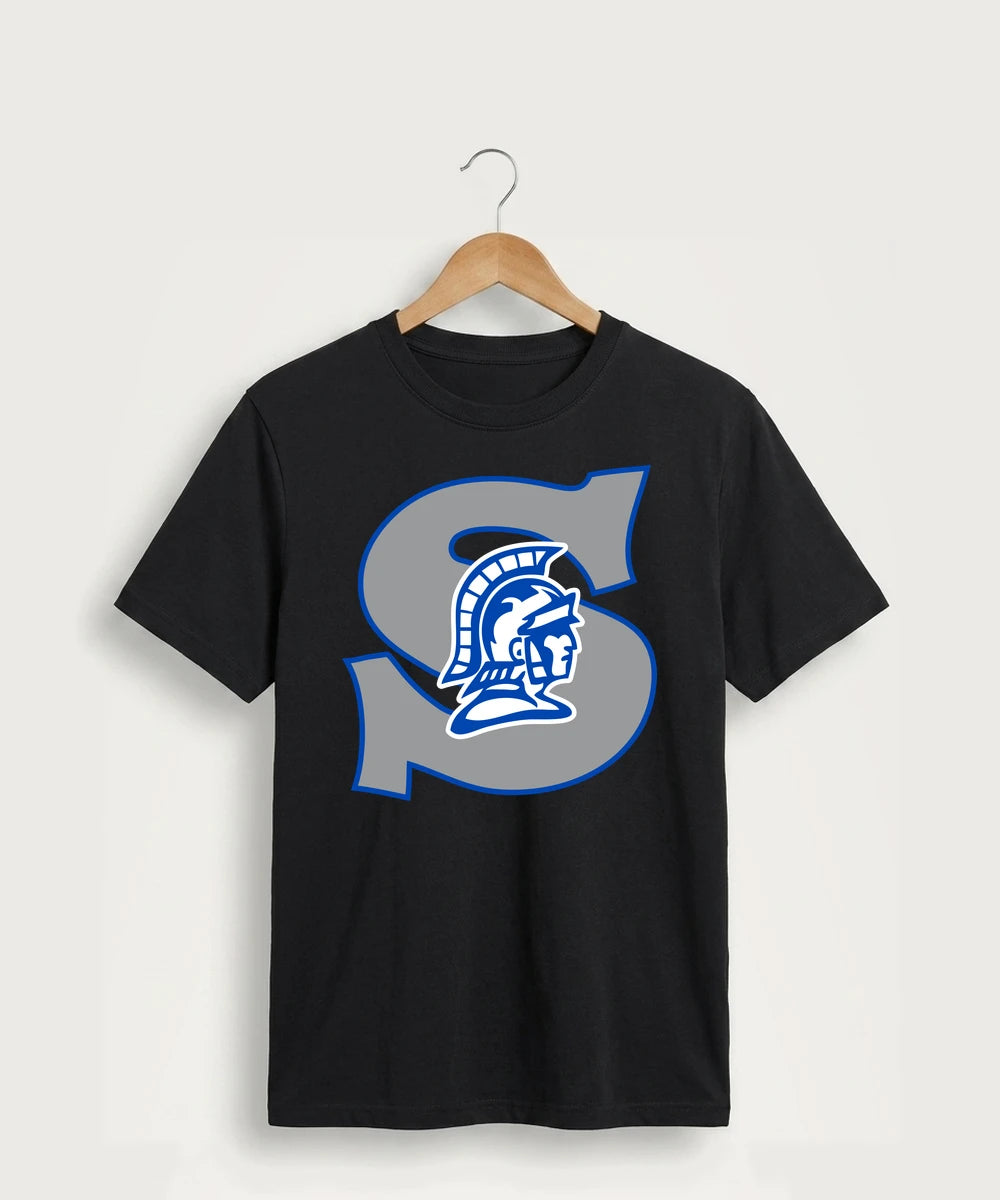 Green Bay Southwest High School Volleyball (Girls) - Jet Black Port & Co Core Cotton Tee. PC54