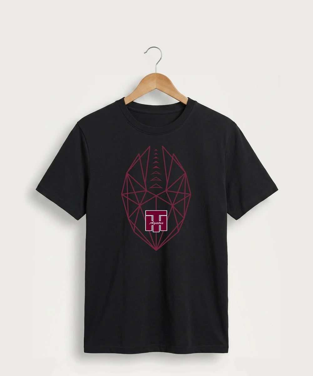 Two Harbors High School Football (Boys) - Jet Black Port & Co Core Cotton Tee. PC54