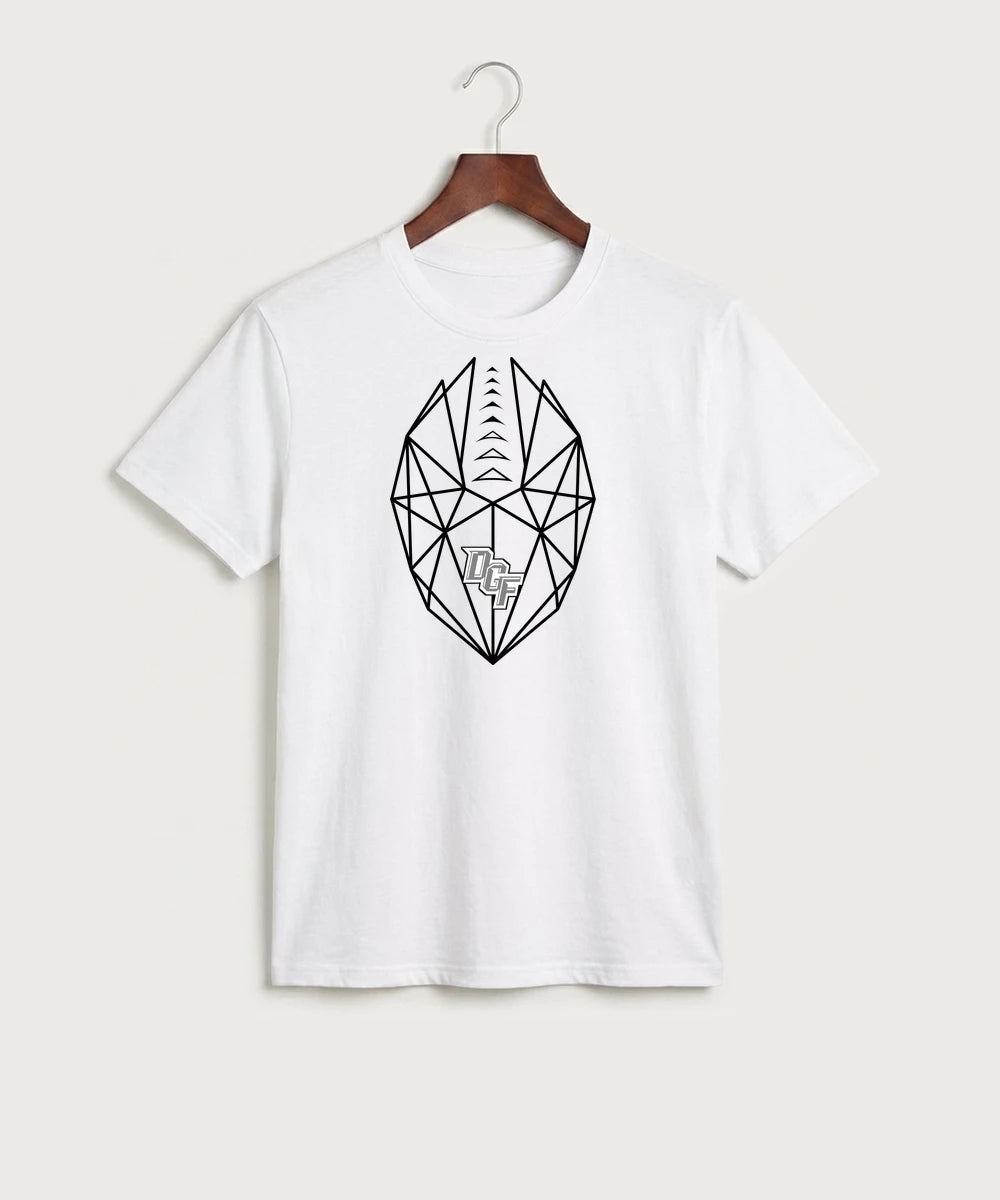 DGF High School Football (Boys) - White Port & Co Core Cotton Tee. PC54