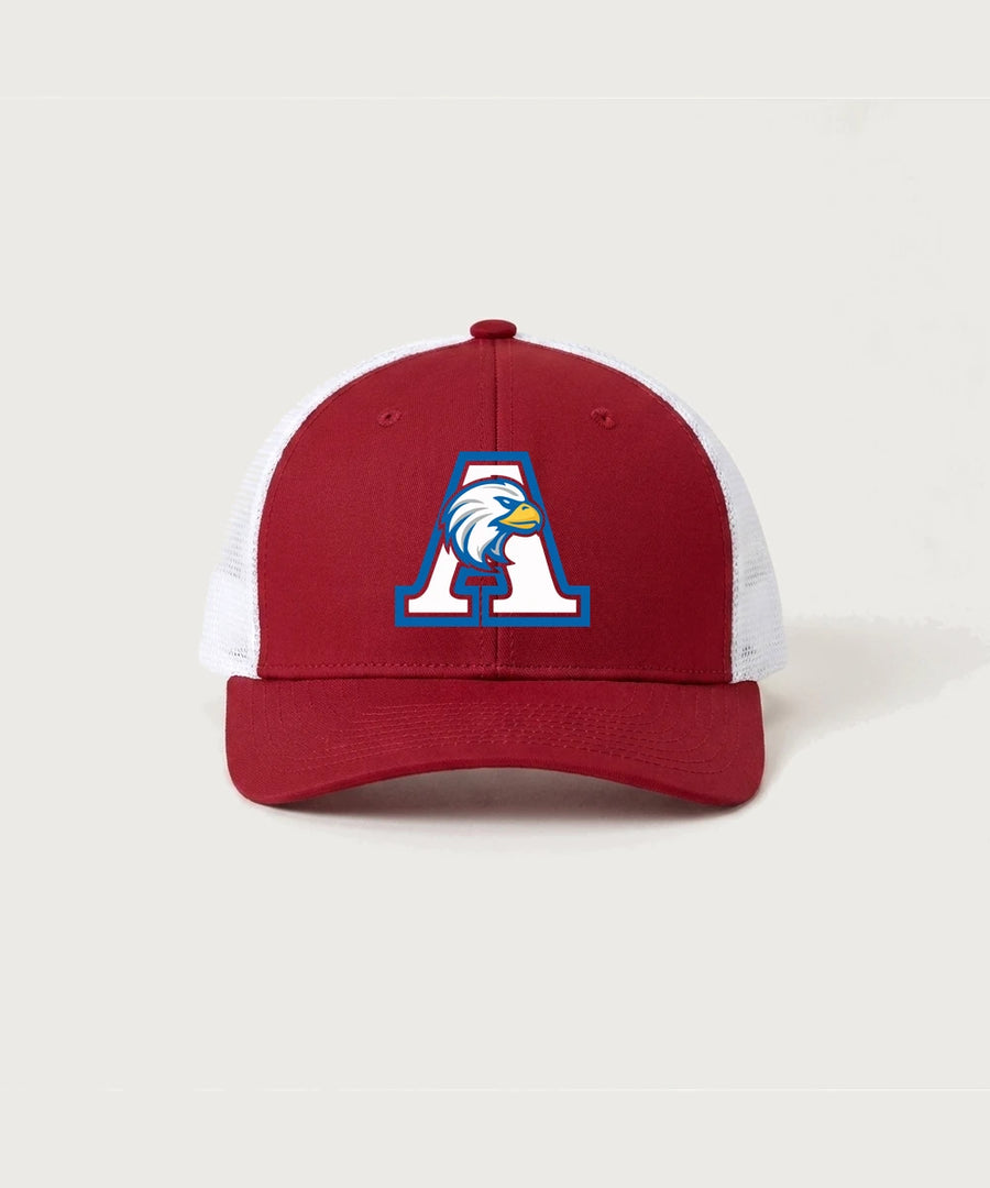 Apollo High School Football (Boys) - Deep Red/ White Sport-Tek Club Trucker Cap STC46