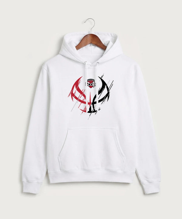 Walnut Ridge High School Basketball Team Store - White Port & Co Core Fleece Pullover Hooded Sweatshirt. PC78H