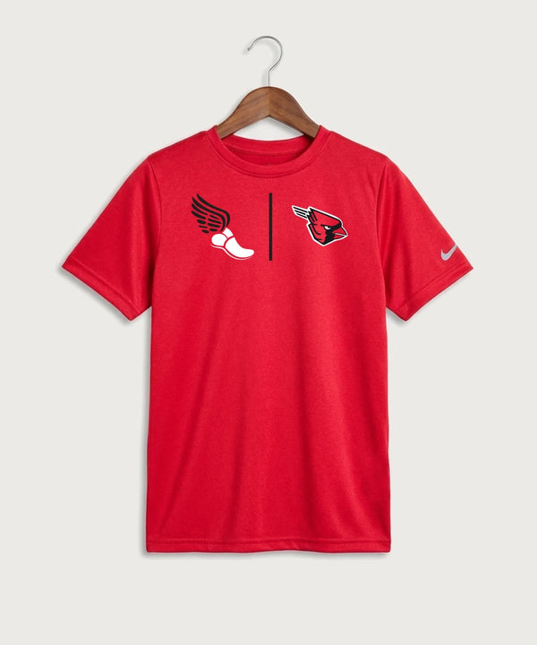 GF E2E Test 02 Track and Field - University Red Nike Youth Swoosh Sleeve rLegend Tee NKDX8787