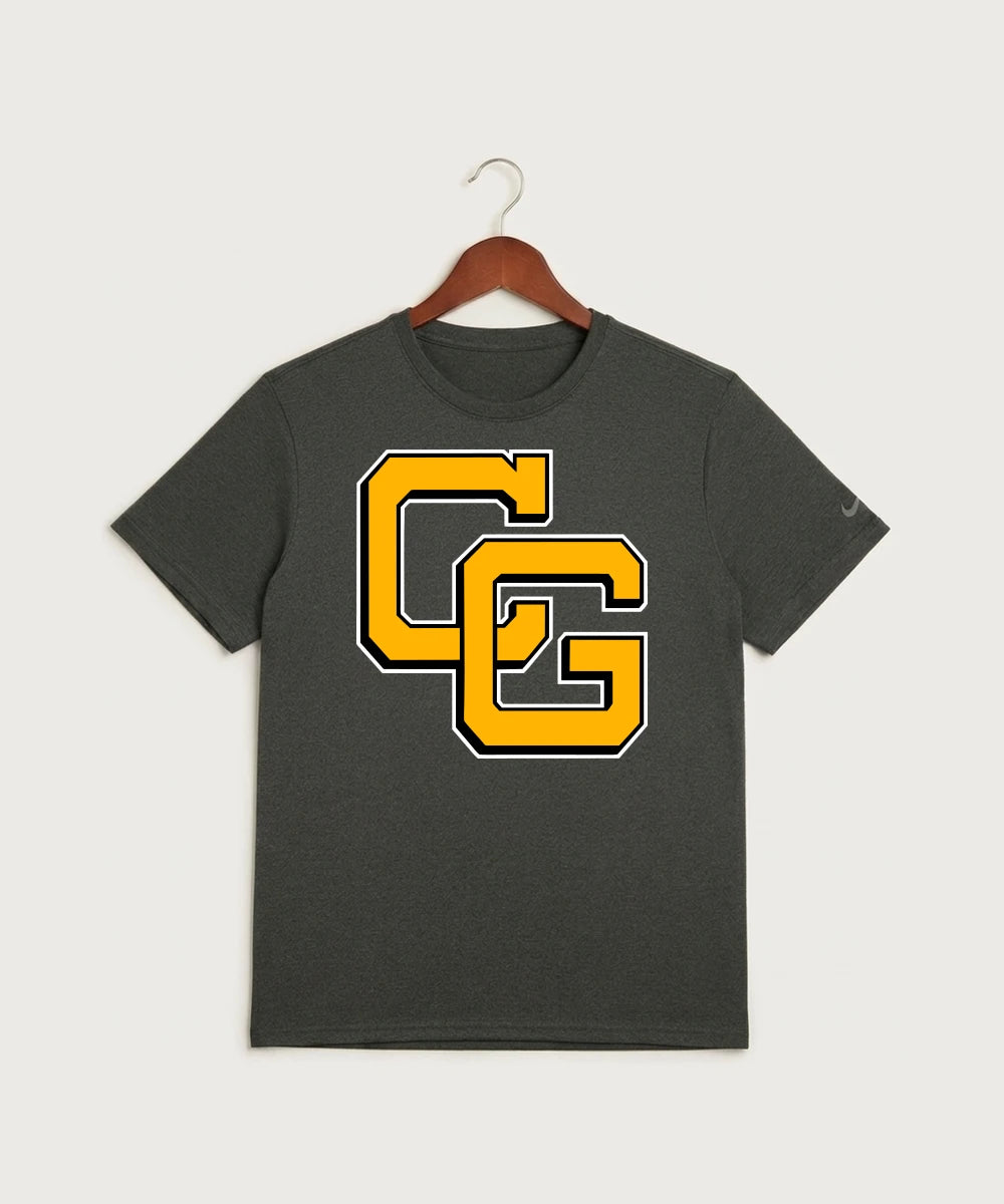 Clearbrook Gonvick High School Football (Boys) - Dark Smoke Heather Nike Swoosh Sleeve rLegend Tee NKDX8730
