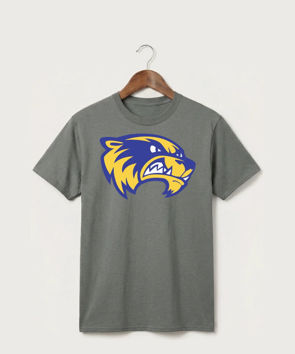 Wadena Deer Creek High School Football (Boys) - Medium Grey Port & Co Core Cotton Tee. PC54