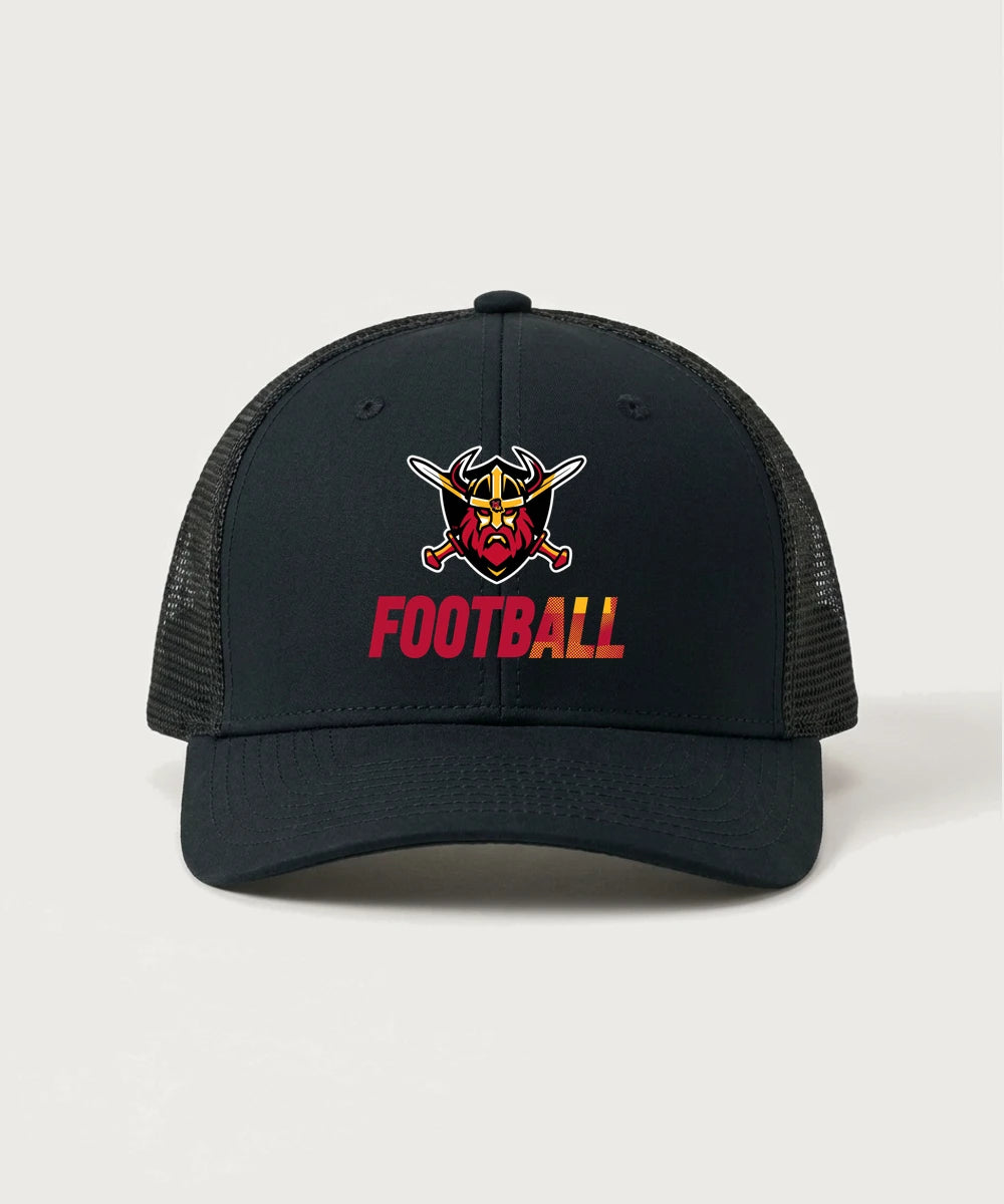 Mille Lacs High School Football (Boys) - Black/ Black Sport-Tek Club Trucker Cap STC46