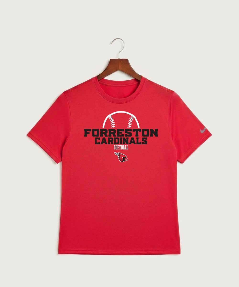 Forreston Softball - University Red Nike Swoosh Sleeve rLegend Tee NKDX8730