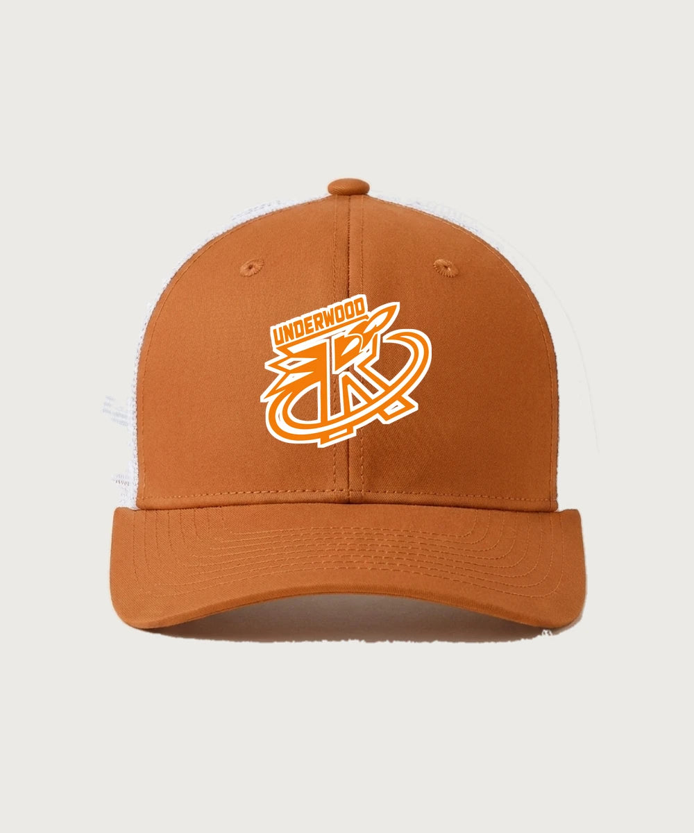 Underwood High School Football (Boys) - Texas Orange/ White Sport-Tek Club Trucker Cap STC46