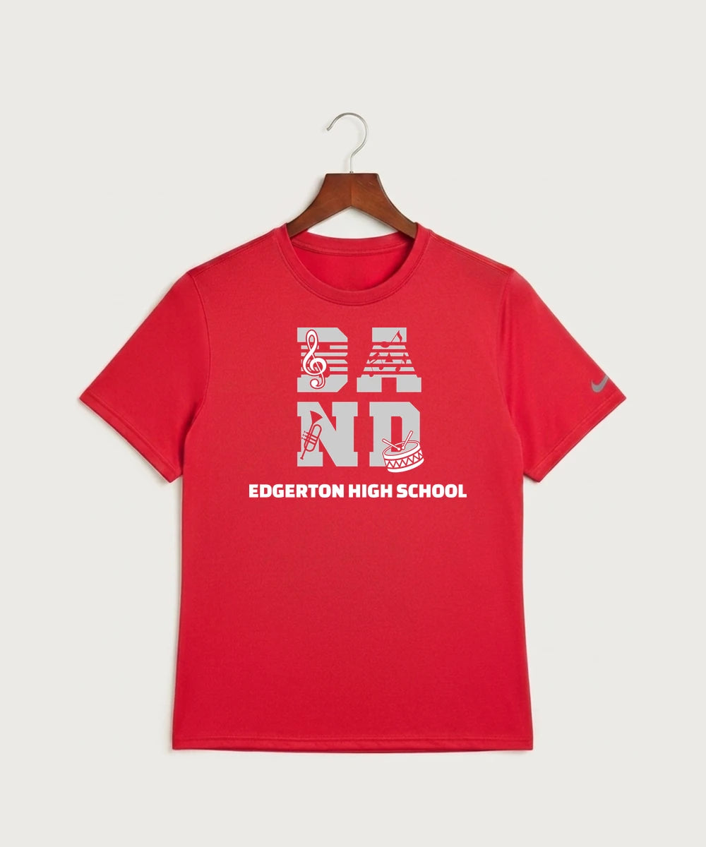 Edgerton High School Band Team Store - University Red Nike Swoosh Sleeve rLegend Tee NKDX8730