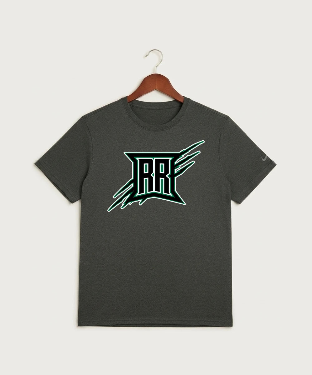 Rock Ridge High School Football (Boys) - Dark Smoke Heather Nike Swoosh Sleeve rLegend Tee NKDX8730