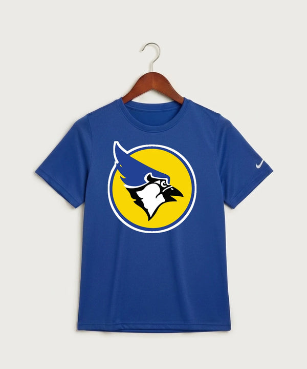 Waseca High School Football (Boys) - Game Royal Nike Youth Swoosh Sleeve rLegend Tee NKDX8787