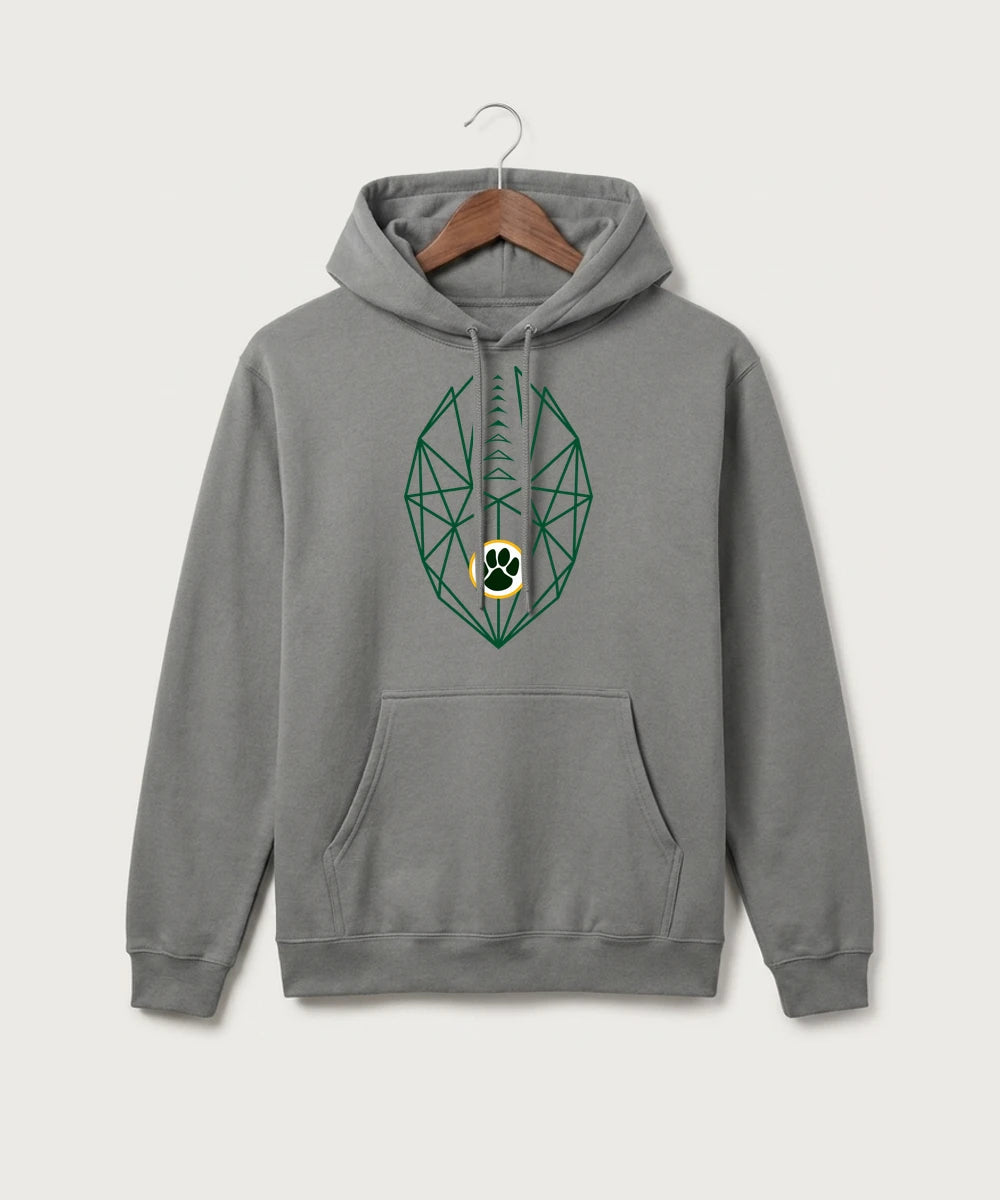 Ashwaubenon High School Football (Boys) (Sandbox) - Medium Grey Port & Co Core Fleece Pullover Hooded Sweatshirt. PC78H