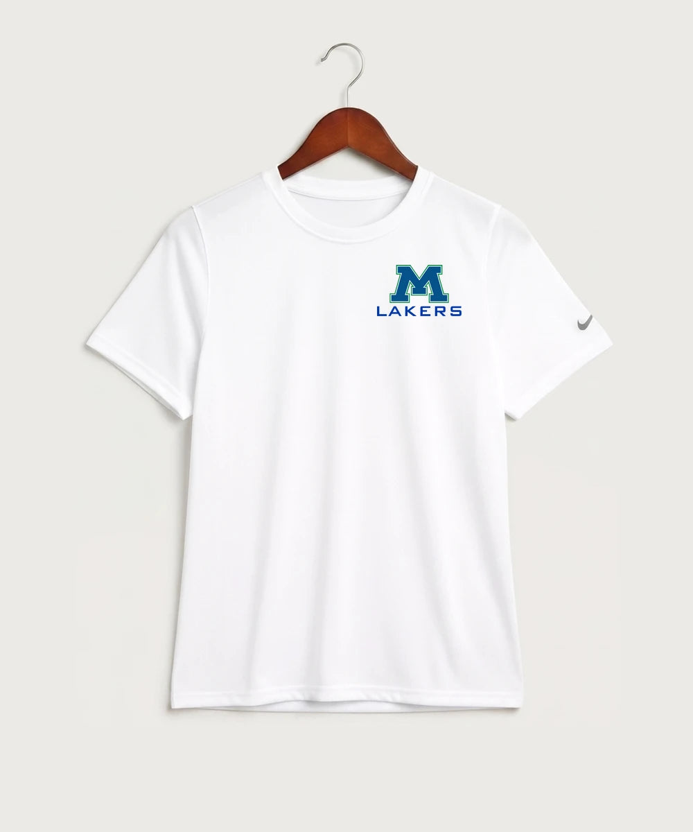 Minnewaska Area High School Football (Boys) - White Nike Youth Swoosh Sleeve rLegend Tee NKDX8787