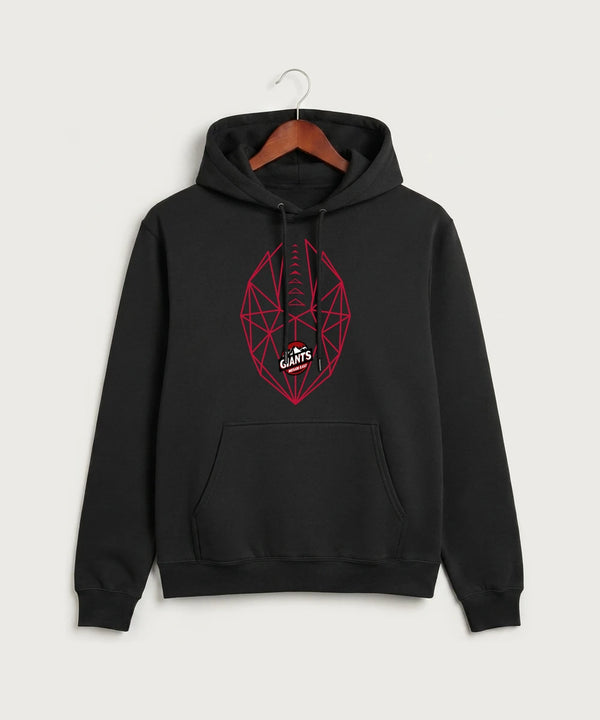 Mesabi East High School Football (Boys) - Jet Black Port & Co Core Fleece Pullover Hooded Sweatshirt. PC78H