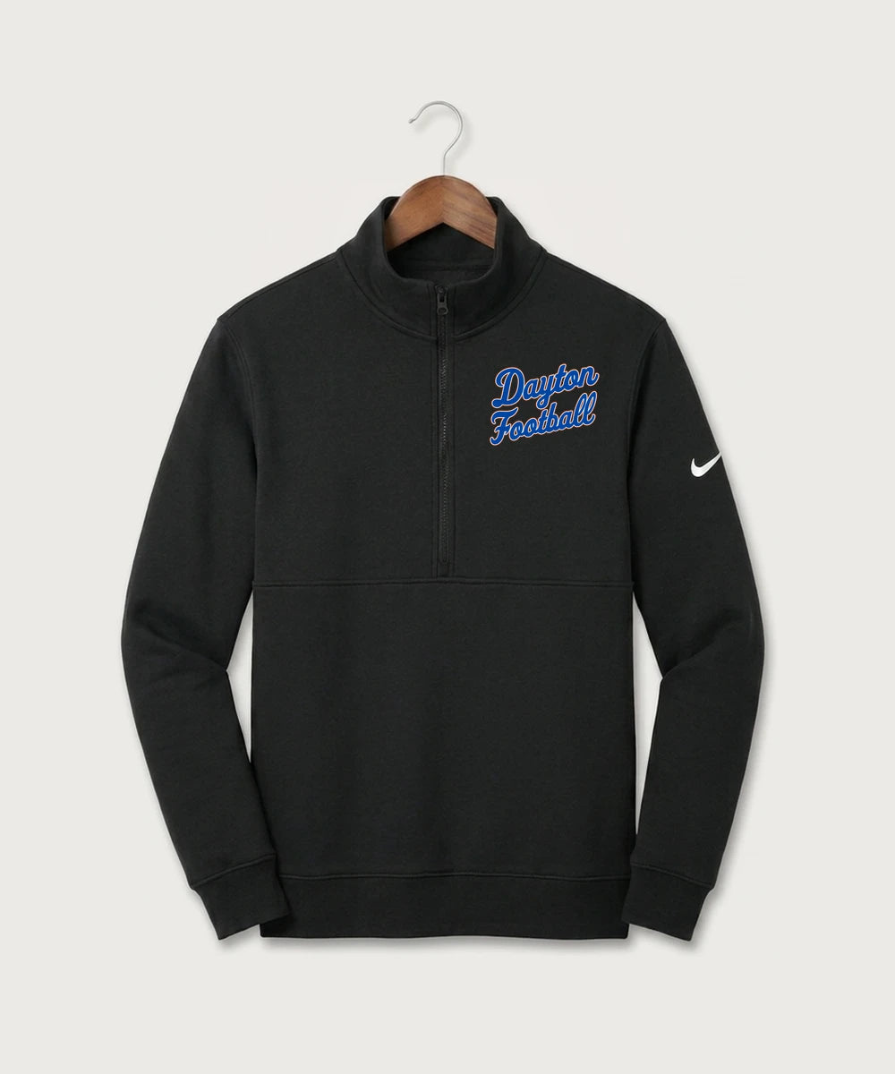Jonathan Dayton High School Football Team Store - Black Nike Club Fleece Sleeve Swoosh 1/2-Zip NKDX6718