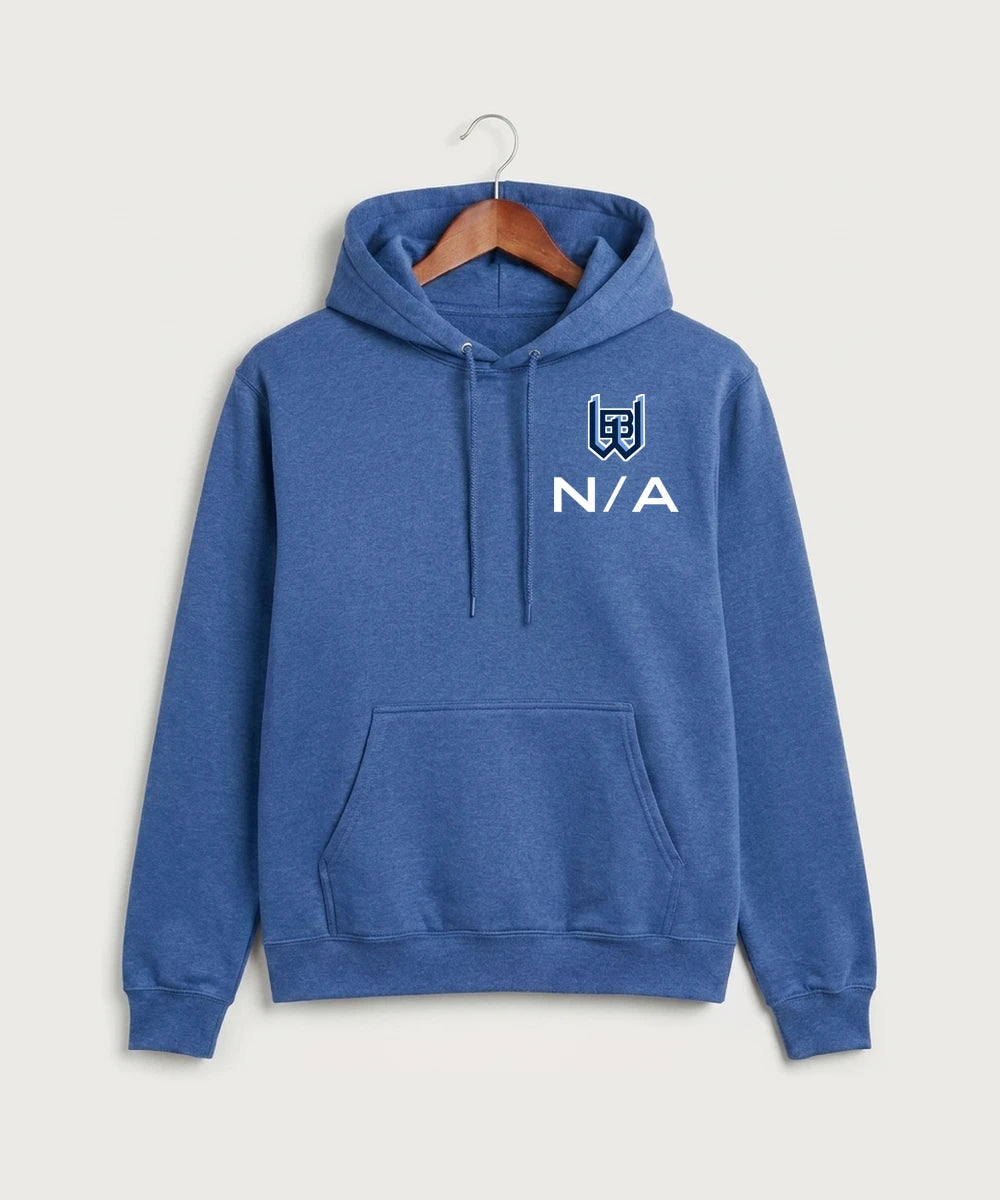 West Bend West High School Football - Heather Royal Port & Co Core Fleece Pullover Hooded Sweatshirt. PC78H