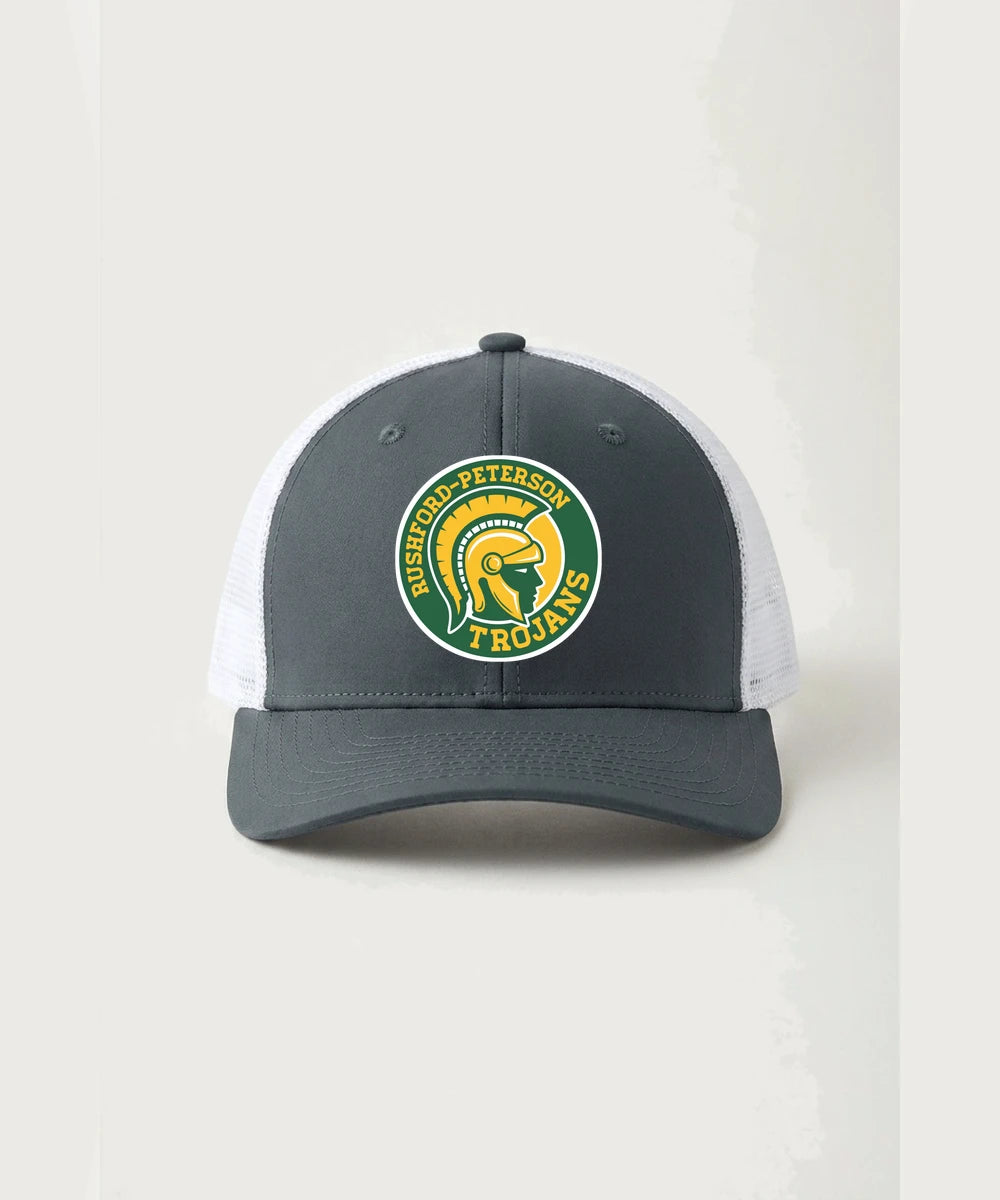 Rushford Peterson High School Football (Boys) - Iron Grey/ White Sport-Tek Club Trucker Cap STC46