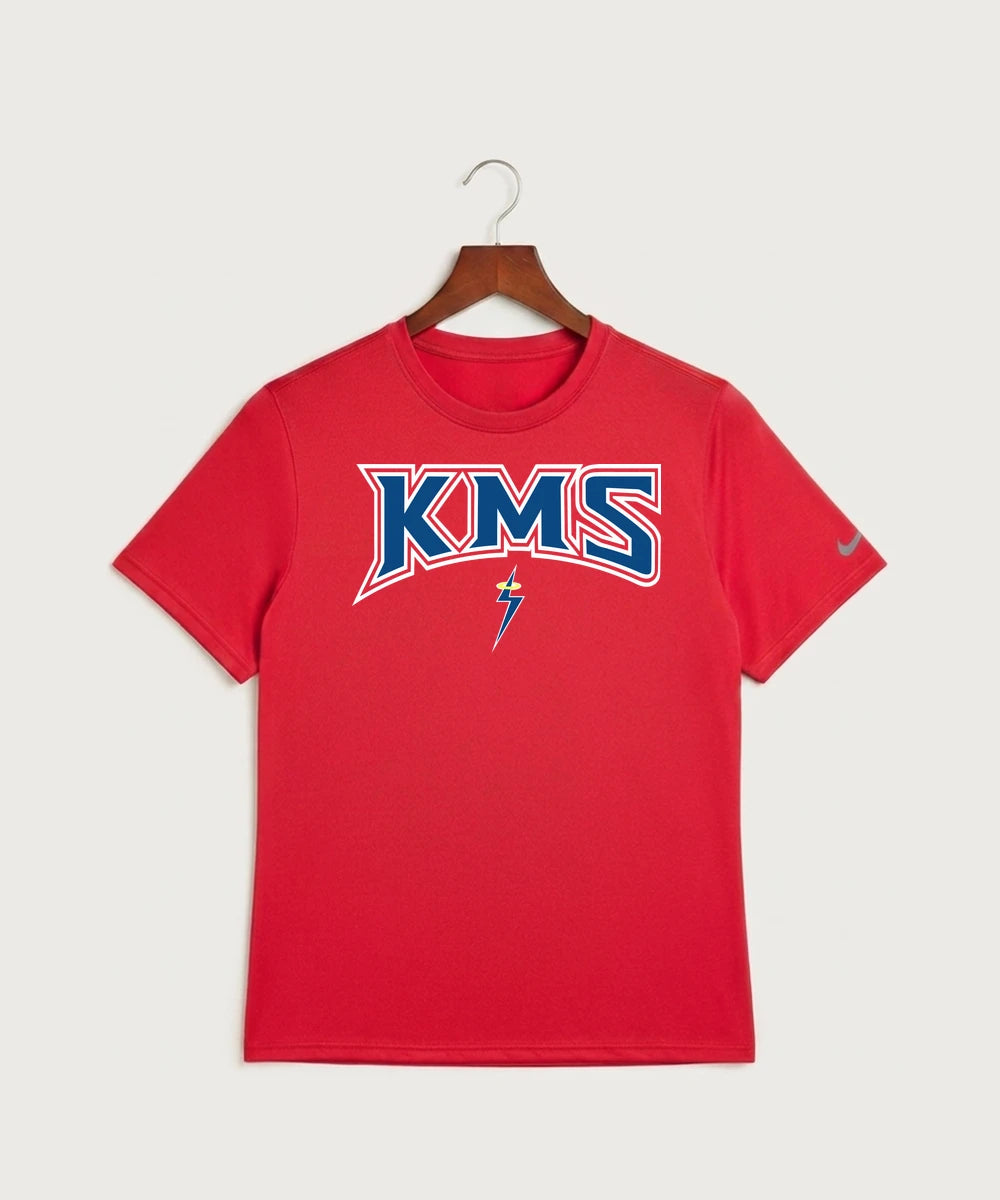 Kerkhoven-Murdock-Sunburg High School Football (Boys) - University Red Nike Swoosh Sleeve rLegend Tee NKDX8730