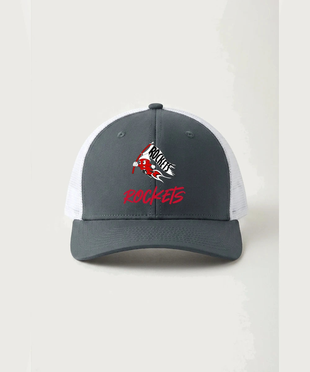 John Marshall High School Cross Country (Coed) - Iron Grey/ White Sport-Tek Club Trucker Cap STC46