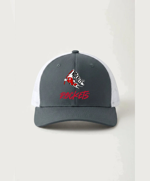 John Marshall High School Cross Country (Coed) - Iron Grey/ White Sport-Tek Club Trucker Cap STC46