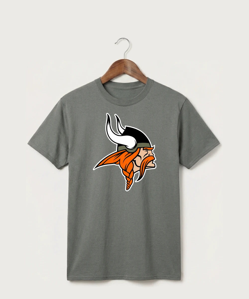 Littlefork Big Falls High School Football (Boys) - Medium Grey Port & Co Core Cotton Tee. PC54