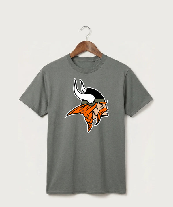 Littlefork Big Falls High School Football (Boys) - Medium Grey Port & Co Core Cotton Tee. PC54