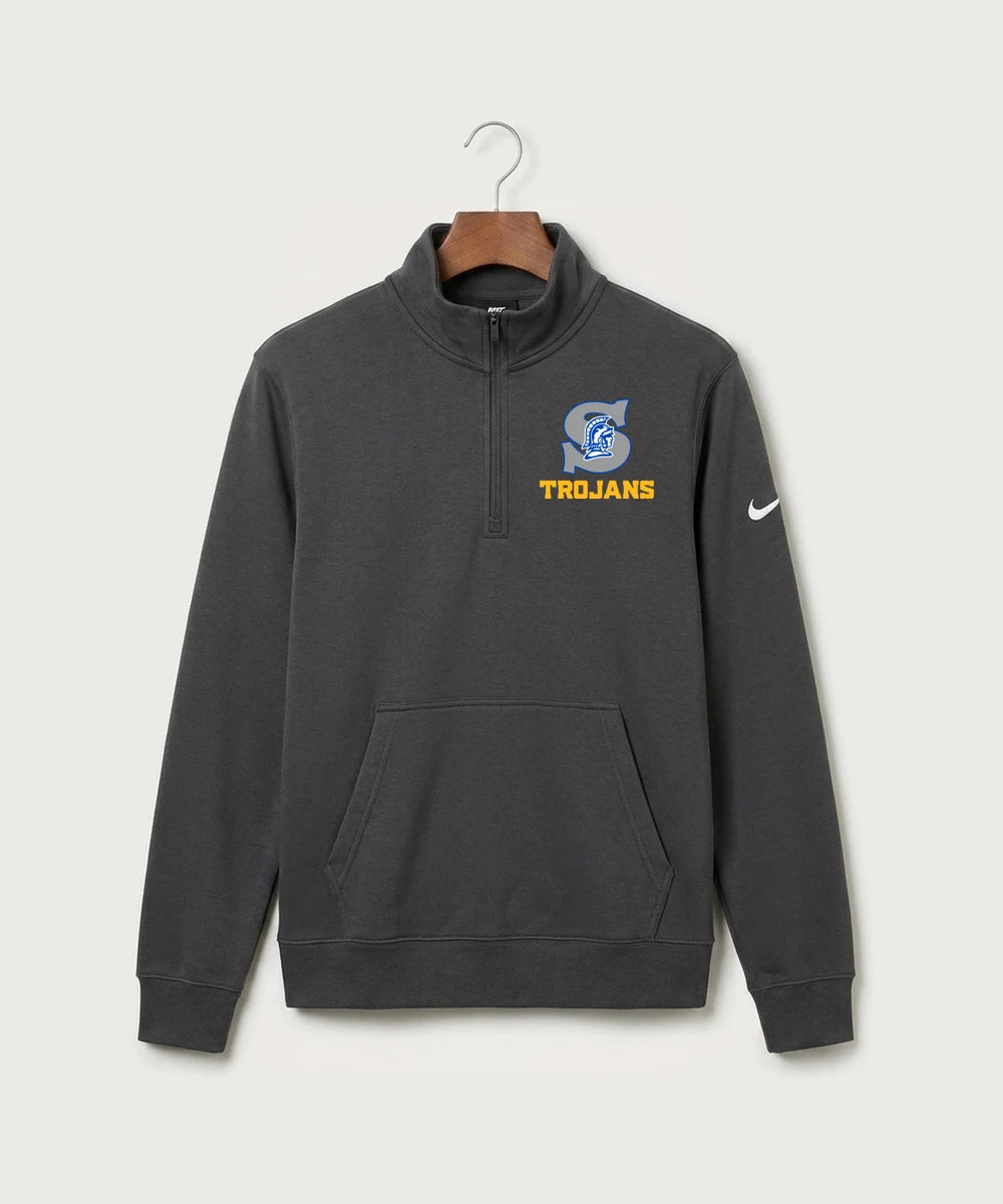 Green Bay Southwest High School Volleyball (Girls) - Anthracite Nike Club Fleece Sleeve Swoosh 1/2-Zip NKDX6718